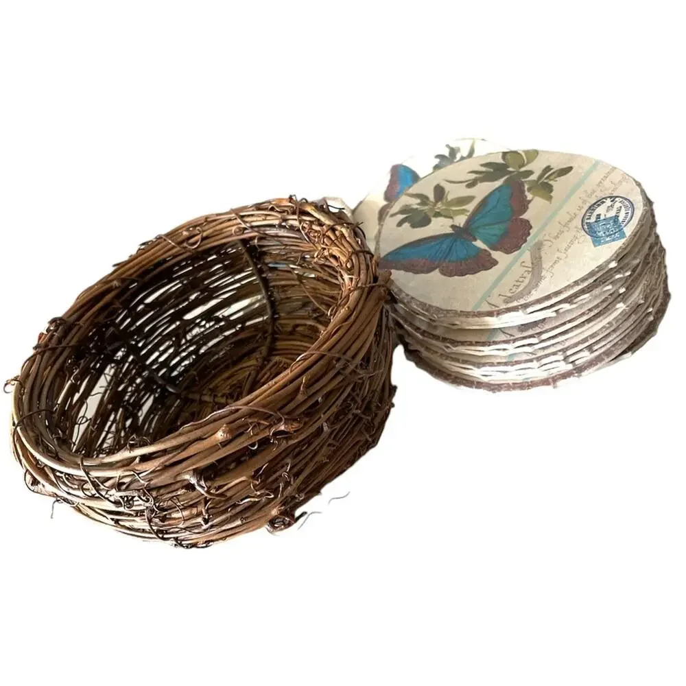 Nest of 12 Butterfly Coasters